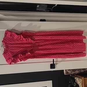 Hot Pink Sleeveless Dress SHEIN